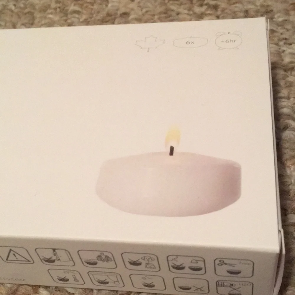 New! Set of 6 Yummi Floating Candles